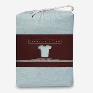 New Grand Patrician Jersey Knit Full sheet set color blue